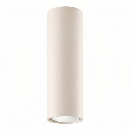 Plafonnier Tube 20 Acier Beige, Spot Plafond GU10, packshot sur fond blanc