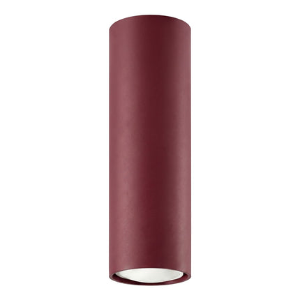 Plafonnier Tube 20 bordeaux, packshot sur fond blanc