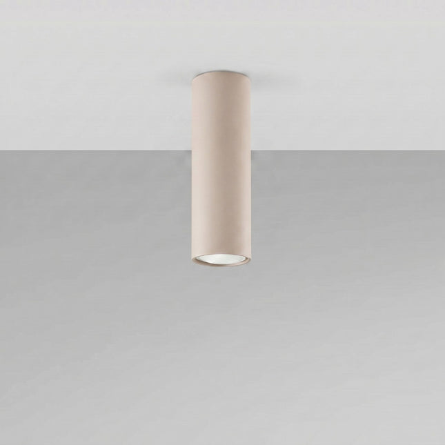 Tube ceiling light 20 taupe, lifestyle view on light background