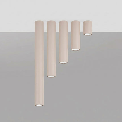 Plafonnier Tube 20 taupe, vue de détail