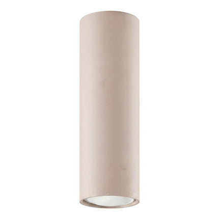 Plafonnier Tube 20 taupe, packshot sur fond blanc