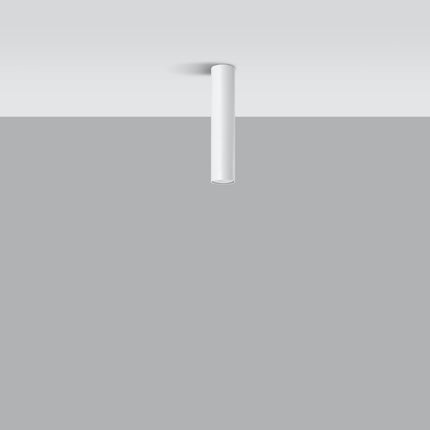 Plafonnier tube 30 blanc posé dans un intérieur contemporain