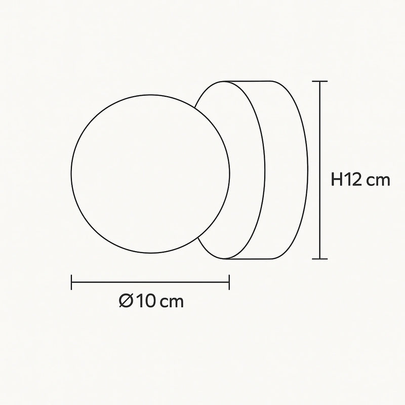 Dimensions Lámpara de pared LED Nordic Ball