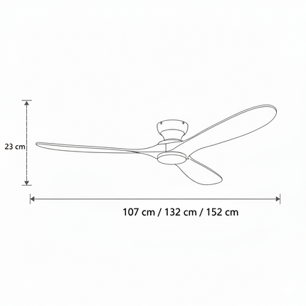 Ventilateur de Plafond avec Éclairage LED – Bois Foncé et Noir