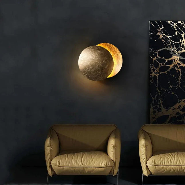 Eclipse Gold Designer-LED-Wandleuchte