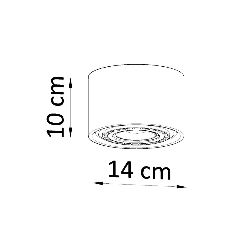 Dimensions Lámpara de techo Modern Basic 1 de madera natural