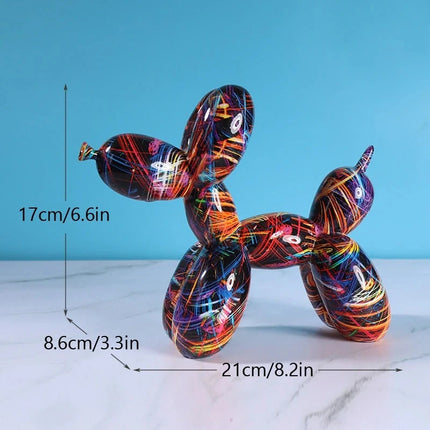 Hunde-Graffiti-Statue im Harzdesign