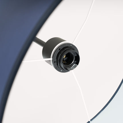 suspension abat-jour tambour bleu marine 40 cm, détail de la matière