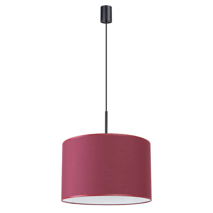suspension abat-jour tambour bordeaux 40 cm, packshot sur fond blanc