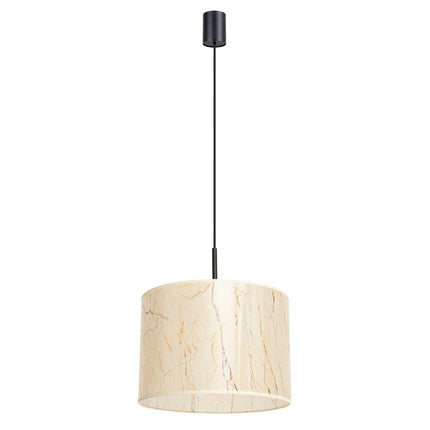 suspension abat-jour tambour effet marbre 40 cm, packshot sur fond blanc