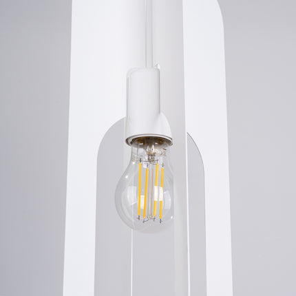 suspension anneau ovale en acier blanc, vue produit 4