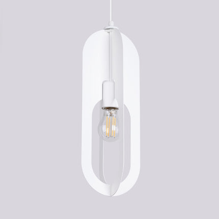 suspension anneau ovale en acier blanc, vue produit 9