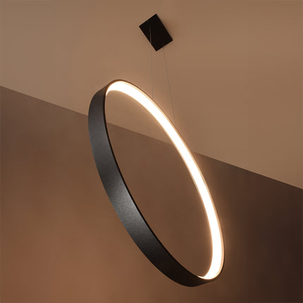 Suspension Anneau Solis 110 cm, grand anneau vertical suspendu sur deux câbles