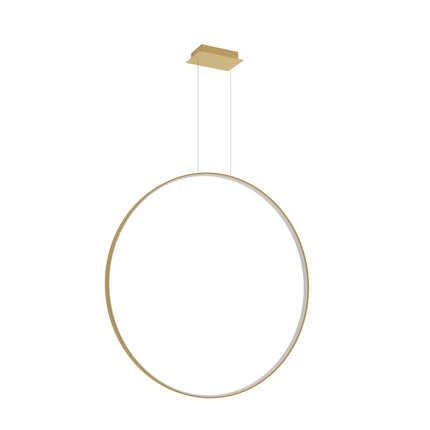 Suspension Anneau Solis 110 cm dorée sur fond blanc, packshot