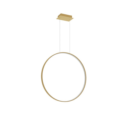 Suspension Anneau Solis 78 cm dorée sur fond blanc, packshot