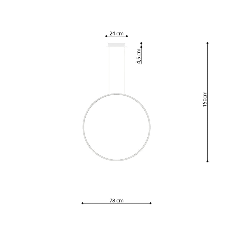 Dimensions Lámpara colgante Solis Ring 78 Oro 4000K