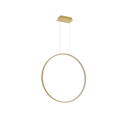 Suspension Anneau Solis 78 cm dorée sur fond blanc, packshot
