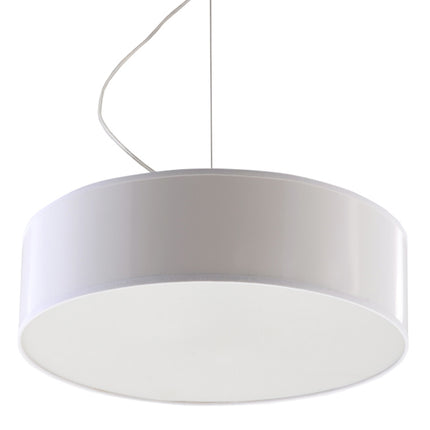 Suspension Arène 35 blanche en PVC sur fond neutre