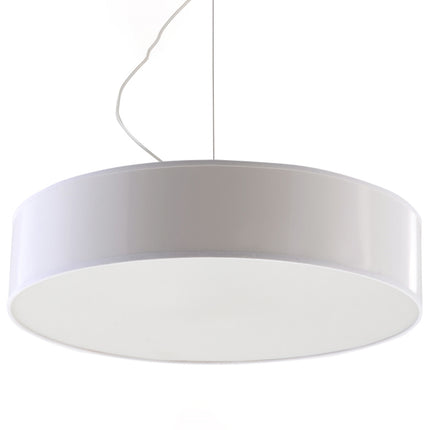 Suspension Arène 45 blanche en PVC sur fond neutre