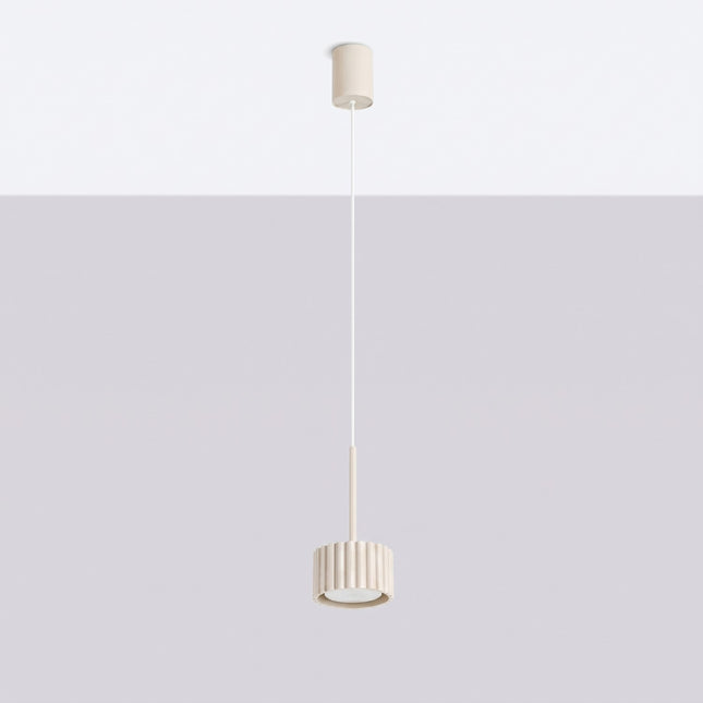 Suspension Aura beige, vue en situation