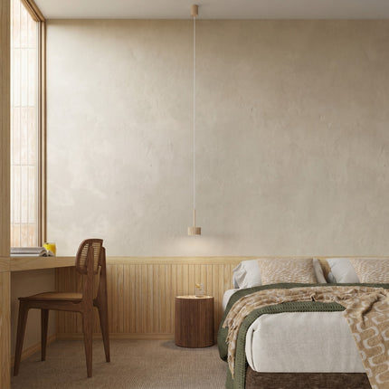 Suspension Aura beige, vue d'ambiance