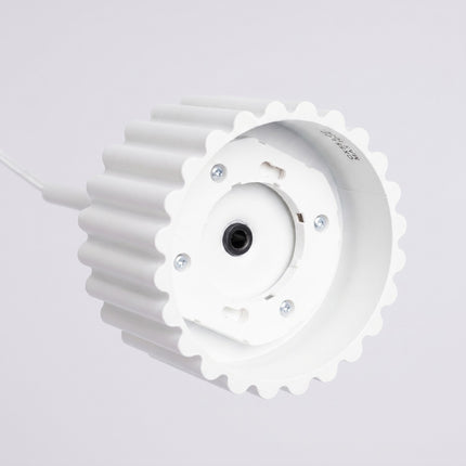 Suspension Aura blanc, détail des cannelures