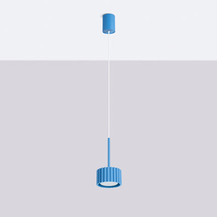 Suspension Aura bleu azur, vue en situation