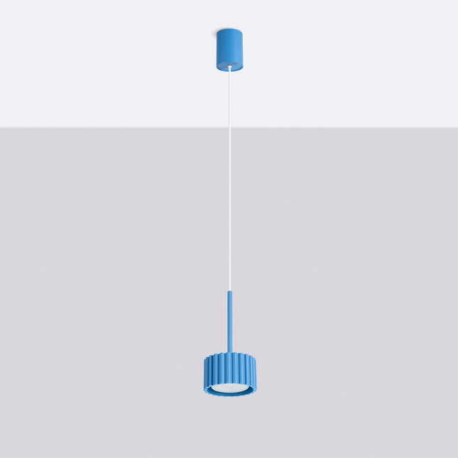 Suspension Aura bleu azur, vue en situation