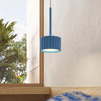 Suspension Aura bleu azur, intérieur contemporain