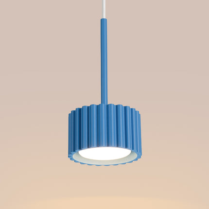 Suspension Aura bleu azur, packshot de trois quarts
