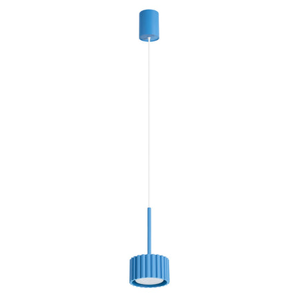 Suspension Aura bleu azur, packshot sur fond blanc