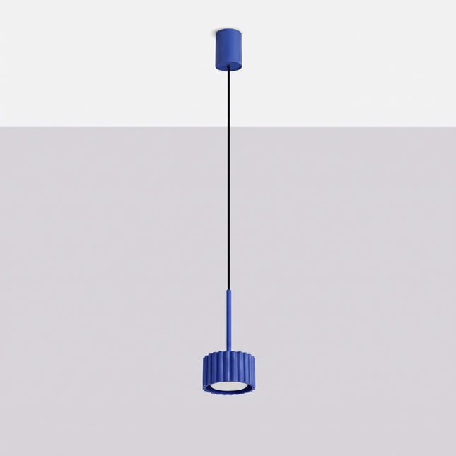 Suspension Aura bleu outremer, vue en situation
