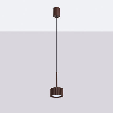 Suspension Aura brun chocolat, vue en situation