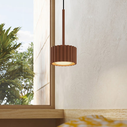 Suspension Aura Aluminium Cannelé Moka (GX53), mise en situation 3