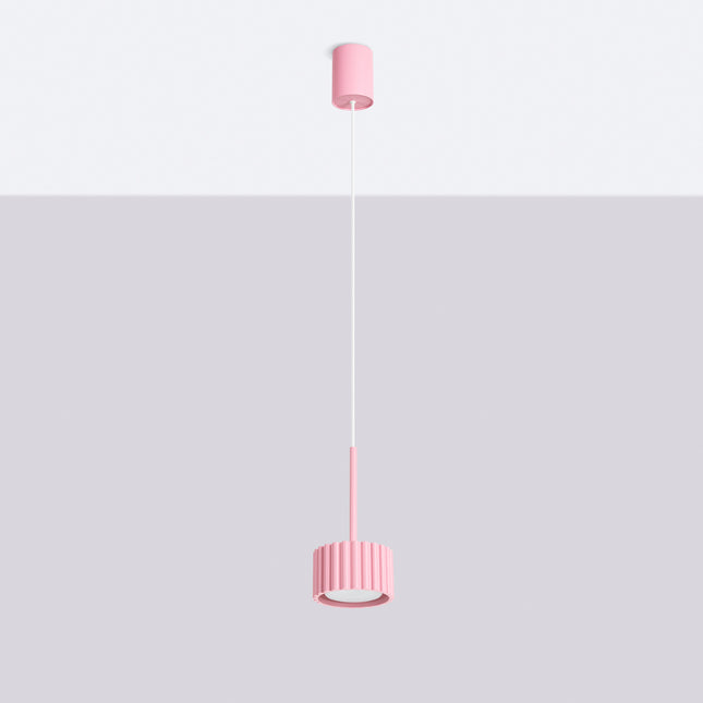 Suspension Aura rose poudré, vue en situation