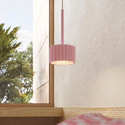 Suspension Aura rose poudré, intérieur contemporain