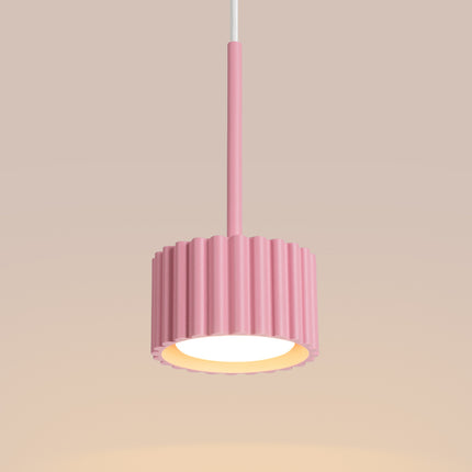 Suspension Aura rose poudré, packshot de trois quarts
