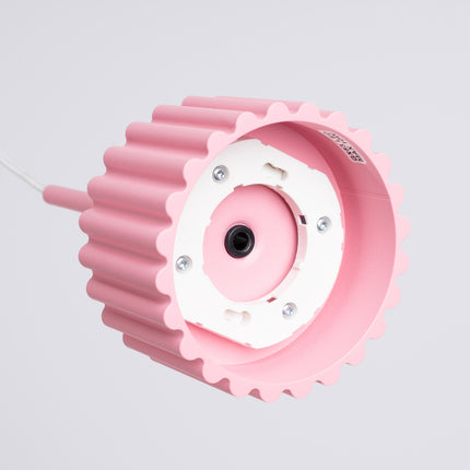 Suspension Aura rose poudré, détail des cannelures