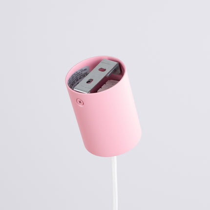 Suspension Aura rose poudré, détail de la fixation