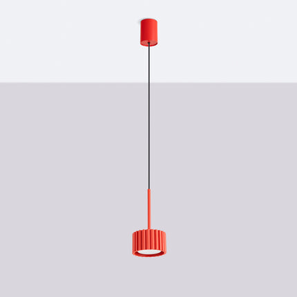 Suspension Aura rouge vif, vue en situation