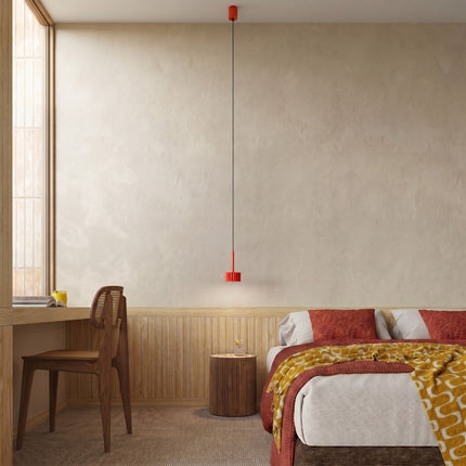 Suspension Aura rouge vif, vue d'ambiance