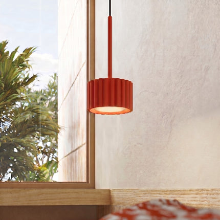 Suspension Aura rouge vif, intérieur contemporain