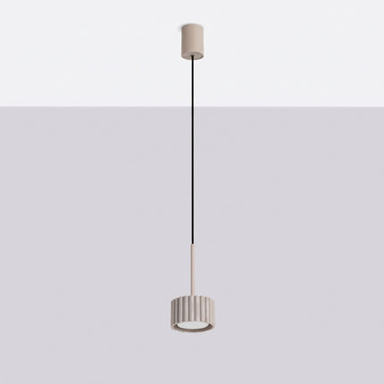Suspension Aura taupe, vue en situation