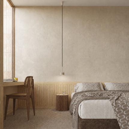 Suspension Aura taupe, vue d'ambiance
