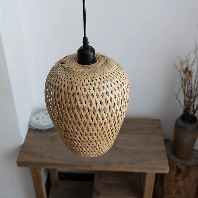 Suspension en bambou et bois au design naturel