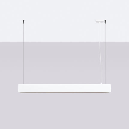 Suspension Barre Moderne blanche vue de face avec ses points d'accroche