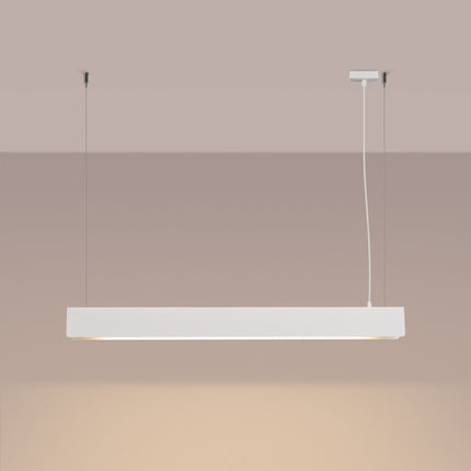 Suspension Barre Moderne blanche vue de profil sur fond blanc