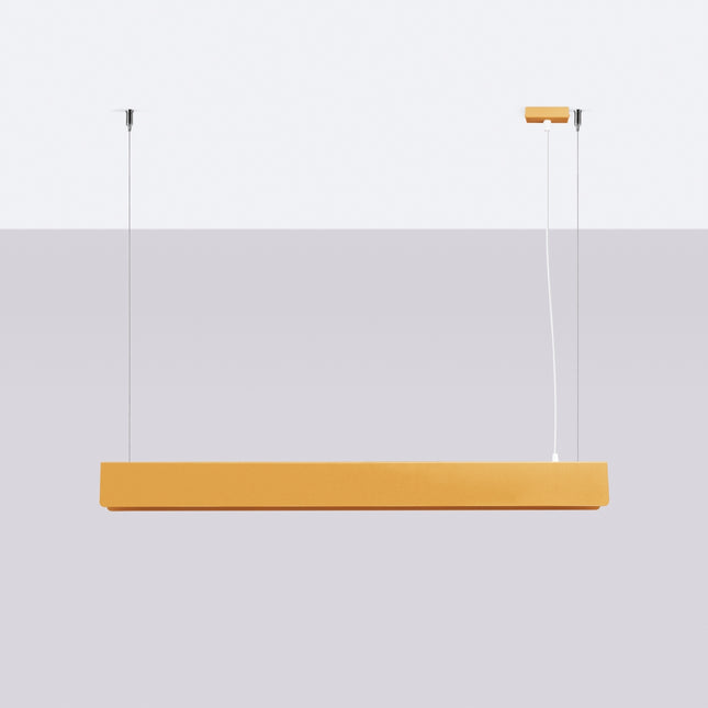 Suspension Barre Moderne dorée vue de face avec ses points d'accroche