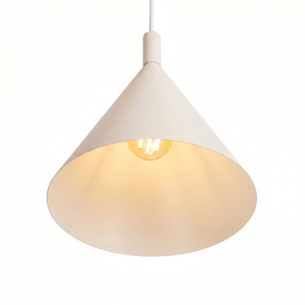 Suspension Bergen Cône 25 cm en Acier Beige, vue de détail