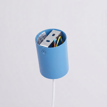 Suspension Bergen cône 25 cm bleu ciel, détail de la rotule